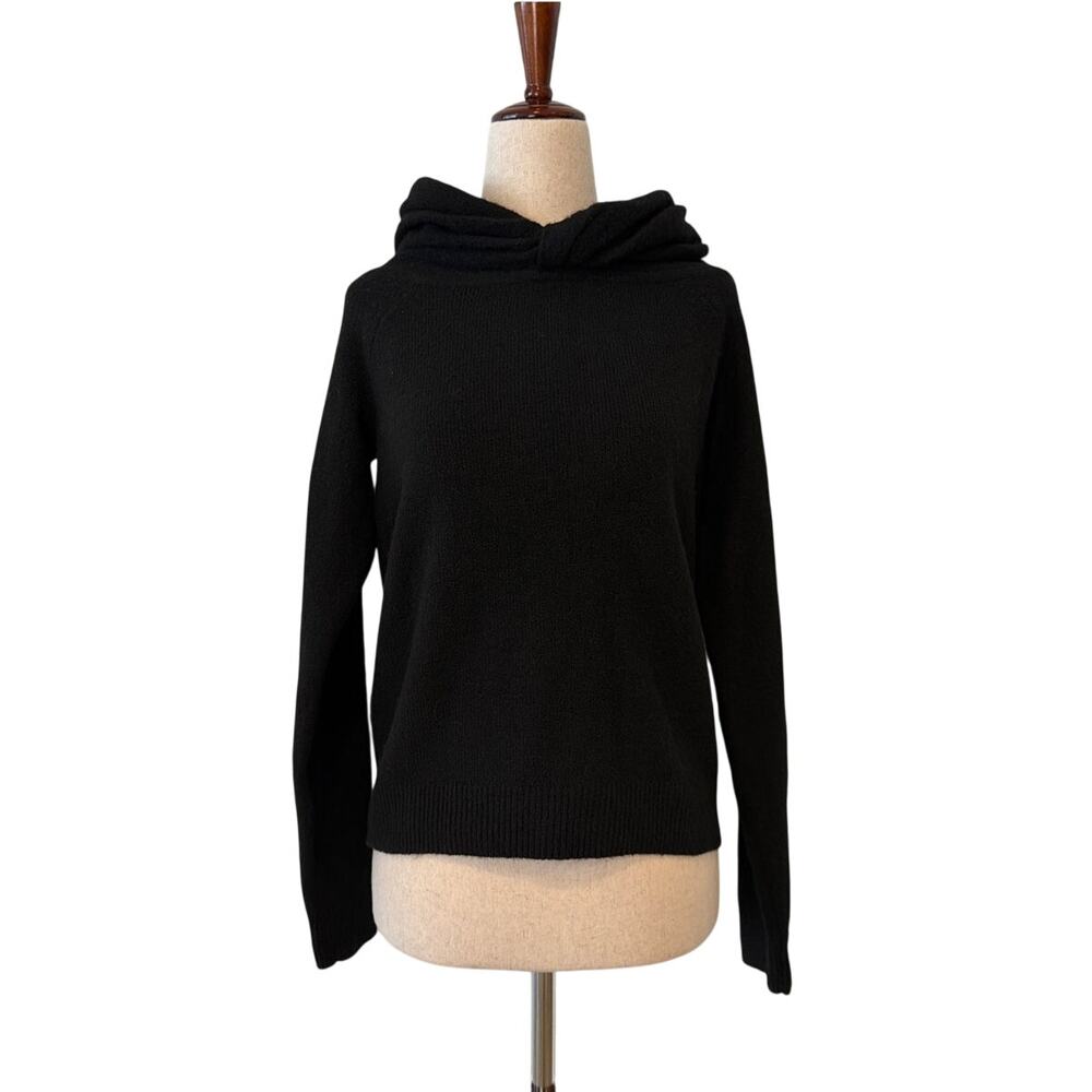 NWOT Open Edit Off-the-Shoulder Foldover Sweater, Black, Women's Small